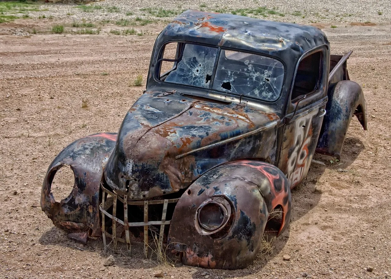 pickup truck, junk, arizona, desert, oldster, heap, truck, bullet holes, broken down, hdr, brown desert, nature, brown truck. How junk removal crews quote a job: an eight-step method
